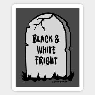 Black & White fright Tombstone Sticker